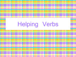 Common Helping Verbs