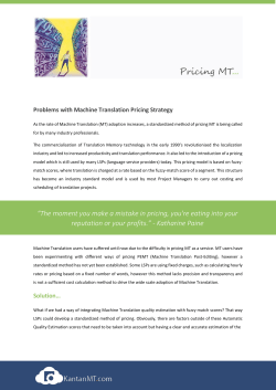 The moment you make a mistake in pricing, you`re