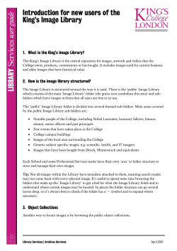 Introduction for new users of the King`s Image LIbrary