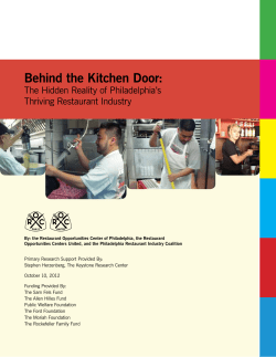 Behind the Kitchen Door - Restaurant Opportunities Centers United