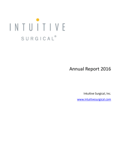 Intuitive Surgical, Inc. 2016 Annual Report