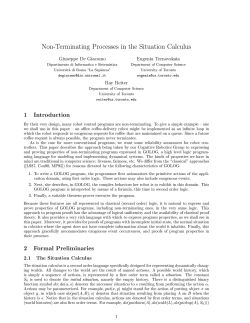 Non-Terminating Processes in the Situation Calculus