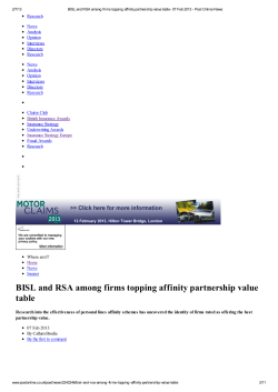 BISL and RSA among firms topping affinity partnership