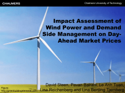 Impact Assessment of Wind Power and Demand Side Management