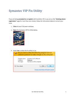 If you are being prompted to re-register with Symantec VIP or you