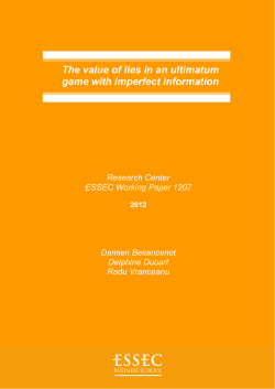 The value of lies in an ultimatum game with imperfect information