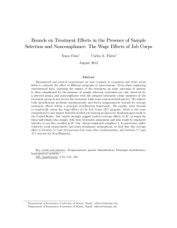 Bounds on Treatment Effects in the Presence of Sample Selection