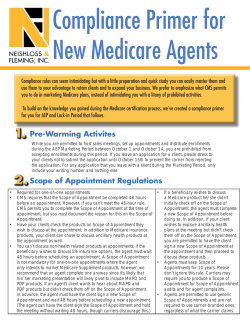 Compliance Primer for New Medicare Agents
