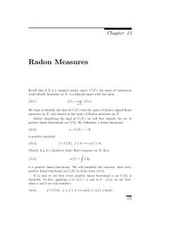 Radon Measures