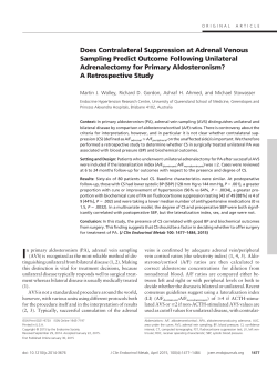 Does Contralateral Suppression at Adrenal Venous Sampling