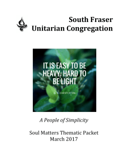 201703 Simplicity - South Fraser Unitarian Congregation
