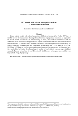 IRT models with relaxed assumptions in eRm: A