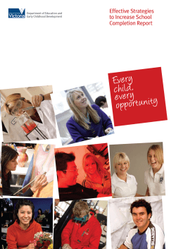 Effective Strategies to Increase School Completion Report