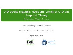 Uniform Information Density -- Limits - coli.uni