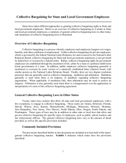 Collective Bargaining for State and Local Government Employees