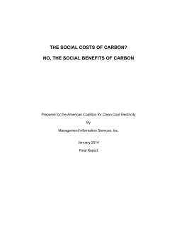 THE SOCIAL COSTS OF CARBON? NO, THE SOCIAL BENEFITS