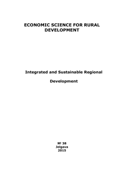 Economic Science for Rural Development
