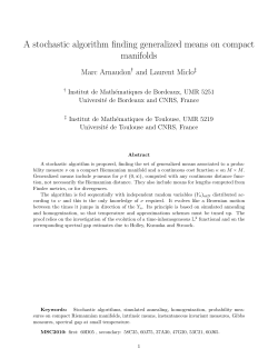 A stochastic algorithm finding generalized means on compact