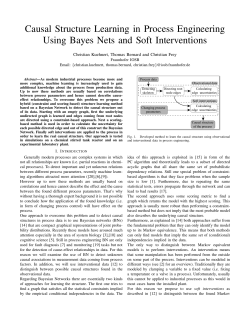 Causal Structure Learning in Process Engineering Using Bayes