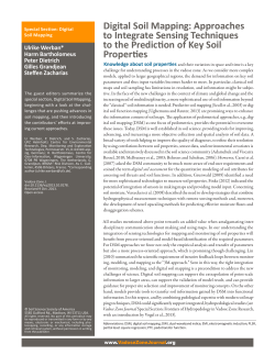 Digital Soil Mapping - Vadose Zone Journal