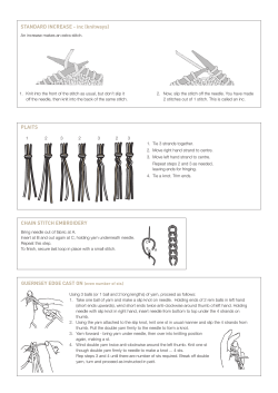 GUERNSEY EDGE CAST ON (even number of sts)