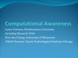Computational Awareness - People.cs.uchicago.edu
