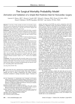 The Surgical Mortality Probability Model