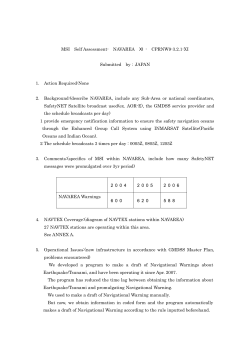 MSI Self Assessment- NAVAREA ⅩⅠ - CPRNW9-3.2.1