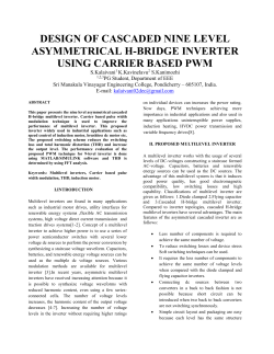 design of cascaded nine level asymmetrical h-bridge inverter