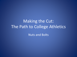 Making the Cut: The Path to College Athletics
