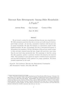 Discount Rate Heterogeneity Among Older Households: A Puzzle?