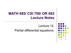 MATH 685/CSI 700 Lecture Notes