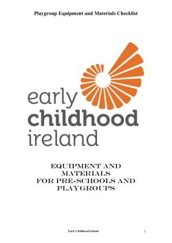 Equipment and materials for pre