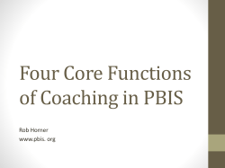 Four Functions Of Coaching In PBIS