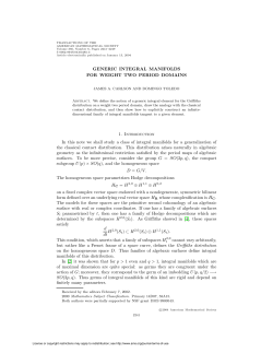GENERIC INTEGRAL MANIFOLDS FOR WEIGHT TWO PERIOD