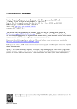 Capital Deepening Response in an Economy