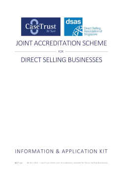CaseTrust Criteria for Direct Selling Businesses