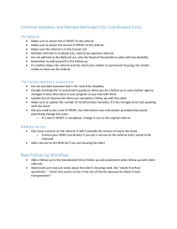 Common Mistakes and Needed Reminders for Coordinated Entry