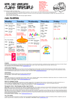 Class Timetable Class Timetable