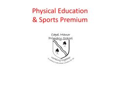 Sport Premium Overview - Capel Manor Primary School