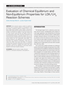 Evaluation of Chemical Equilibrium and Non
