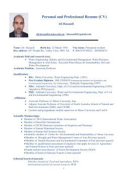 Personal and Professional Resume