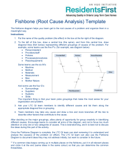 Fishbone (Root Cause Analysis) Template The fishbone diagram
