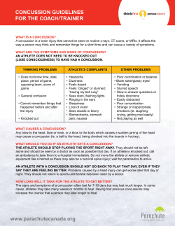 Concussion Guidelines for Coaches
