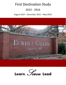 Learn. Serve. Lead First Destination Study