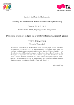 Deletion of oldest edges in a preferential attachment graph Tony