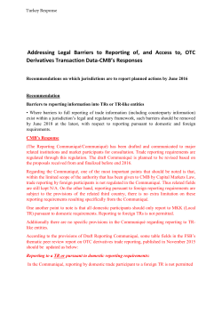 Addressing Legal Barriers to Reporting of, and Access to, OTC