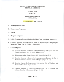 6. Consider approval of Resolution No. 2015-10