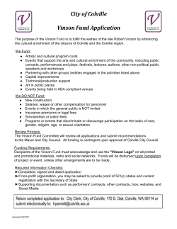 Vinson Fund Application