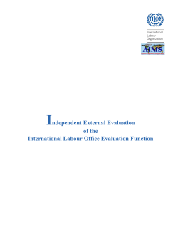Independent External Evaluation of the International Labour